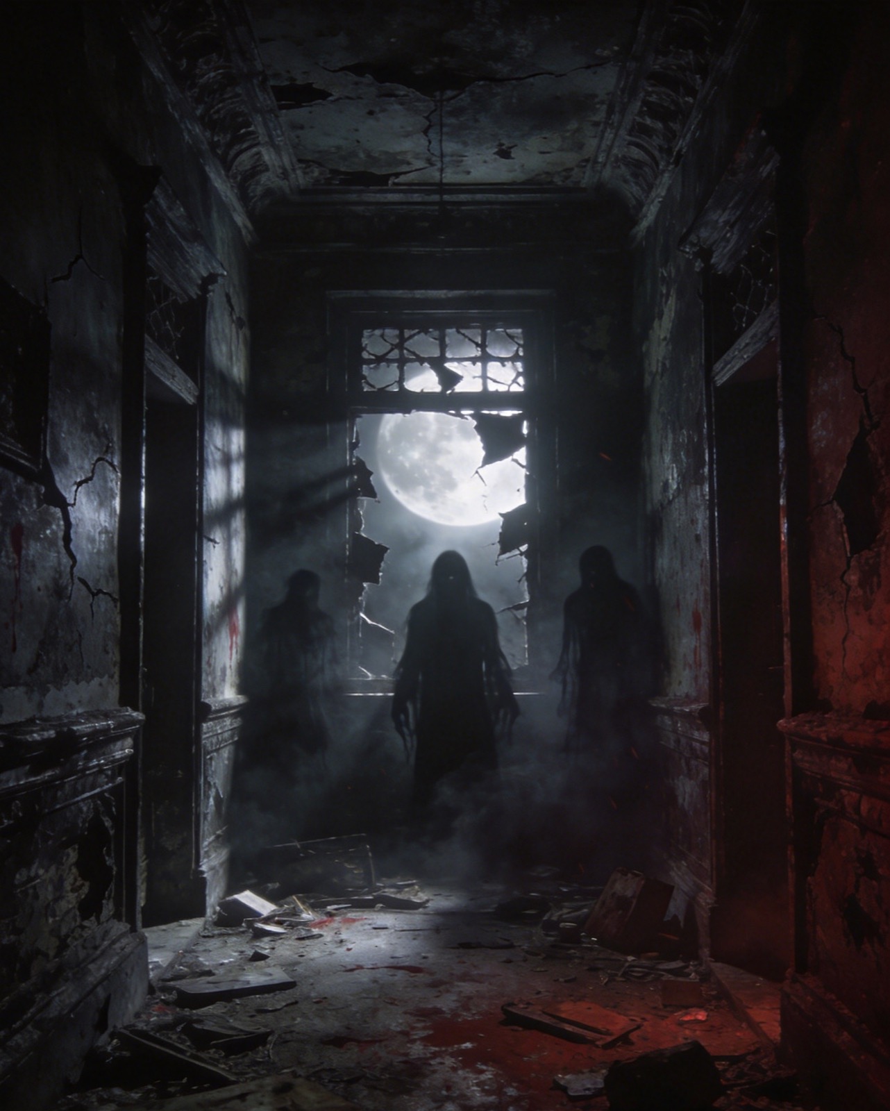 Horror AI film direction artwork